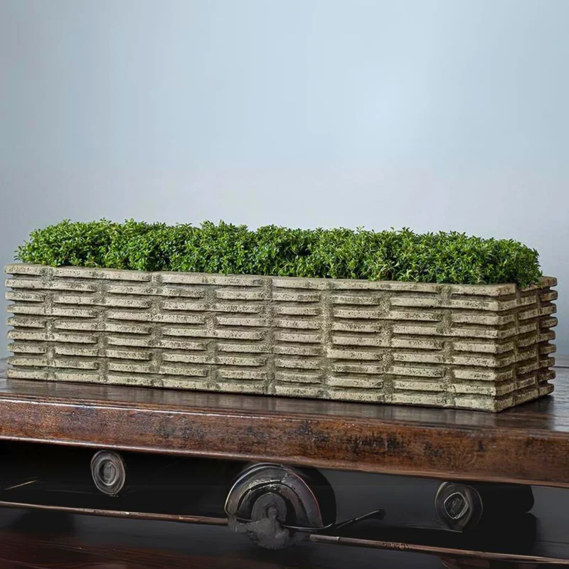 Weft "Woven" Concrete Box Planters - Campania