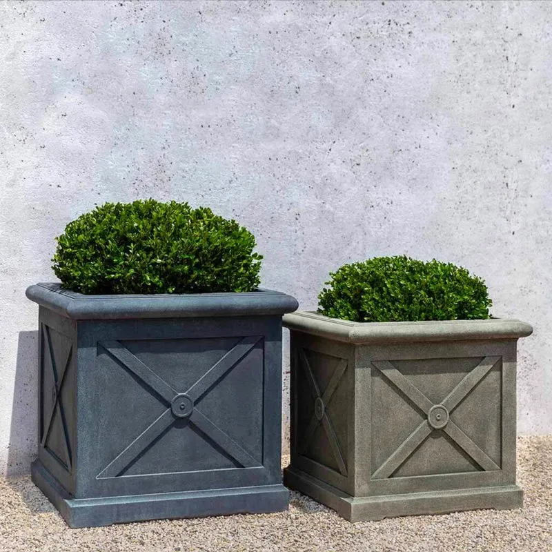 Montparnasse Large Concrete Box Planters - Campania