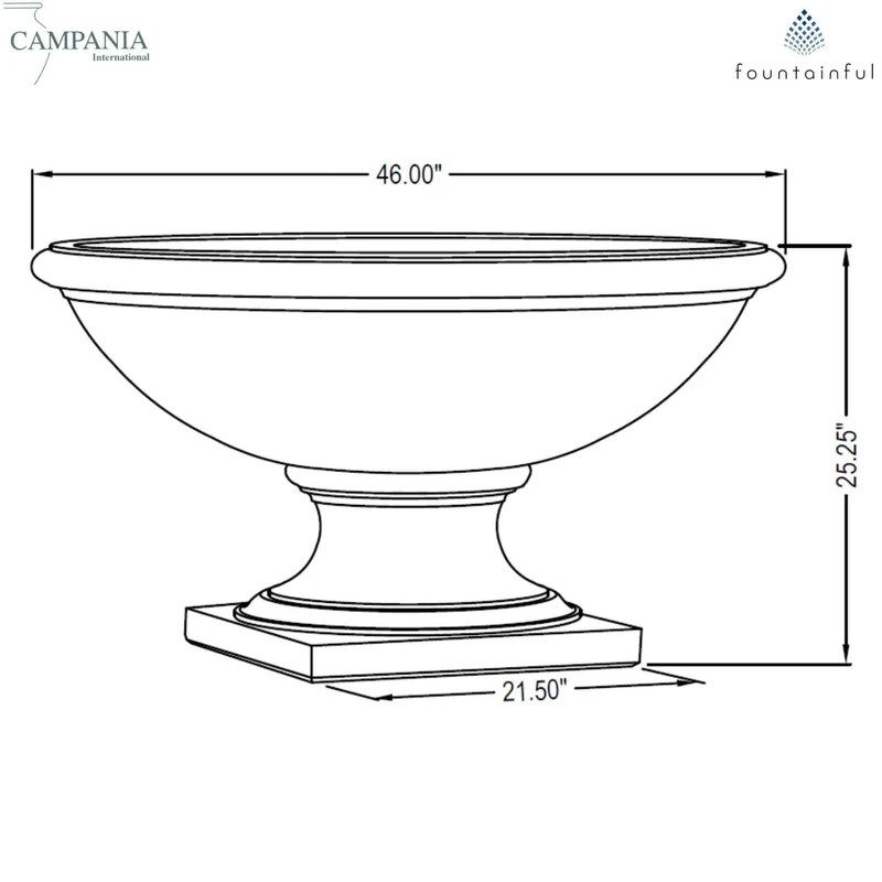 Beauport Concrete Urn Planter - Campania #P713