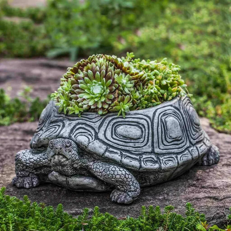 Turtle Small Concrete Planter - Campania #P714