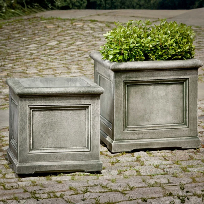 Orleans Concrete Box Planters - Campania