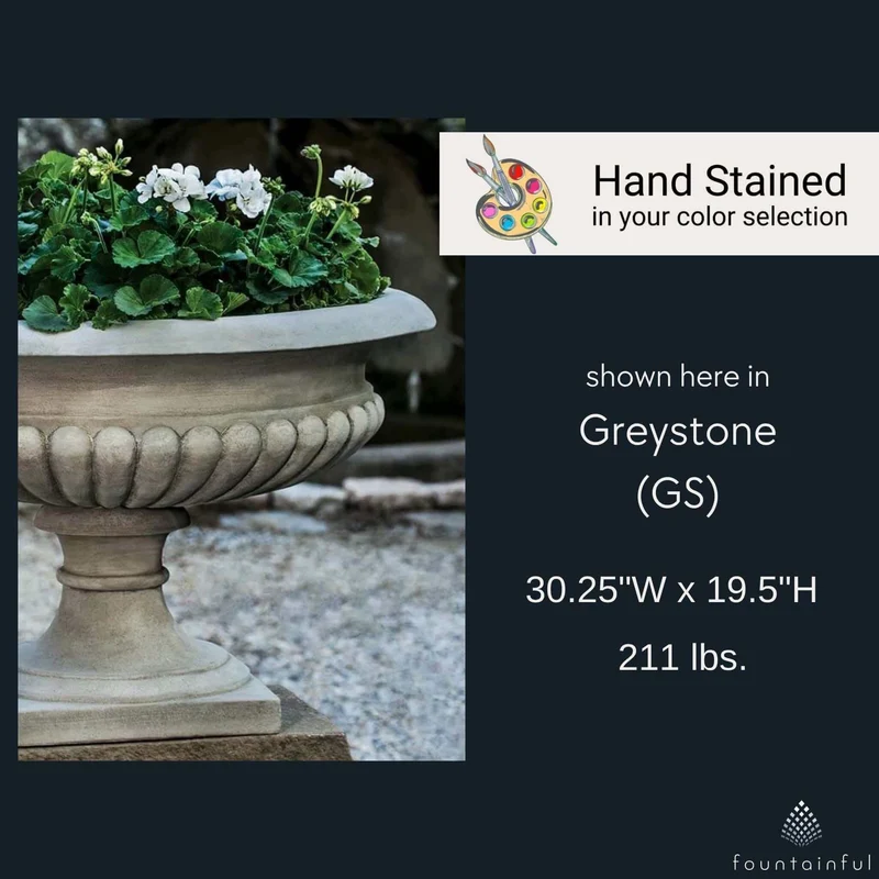 Kingscote Concrete Urn Planter - Campania #P681