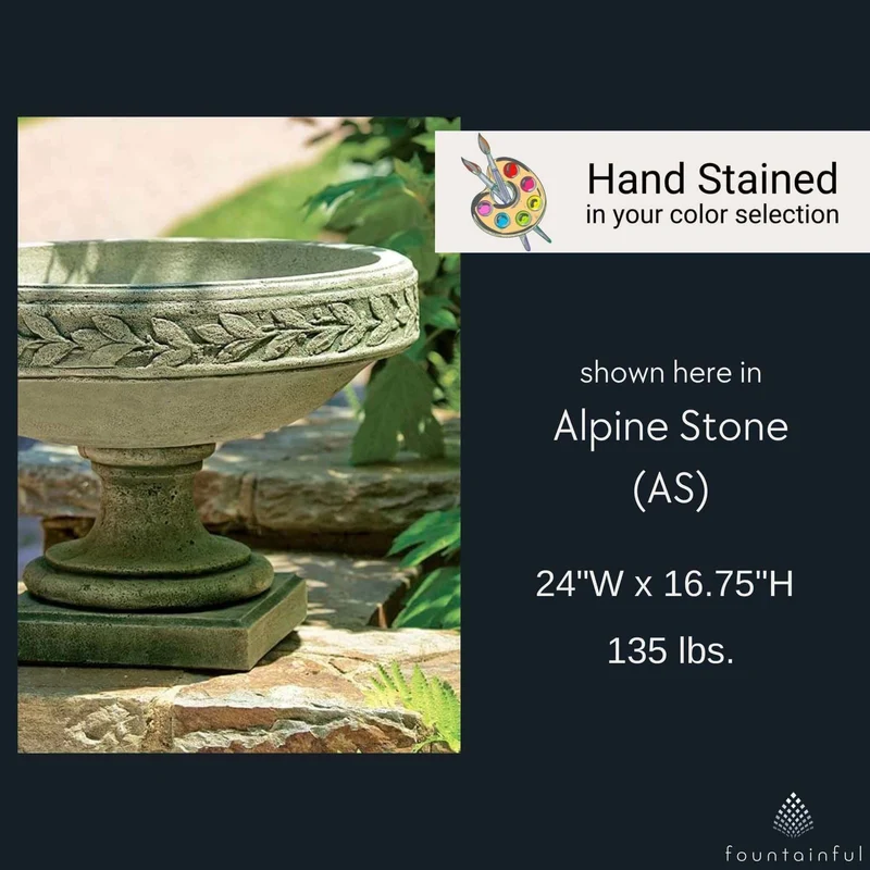 Longwood Laurel Banded Concrete Urn Planter - Campania #P466
