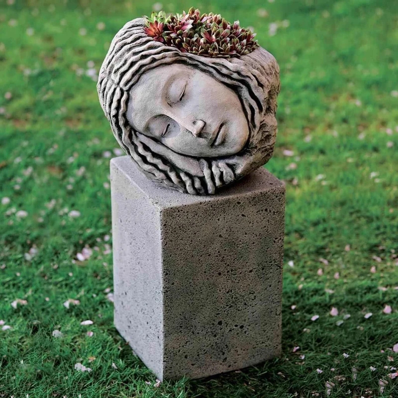 Sleeping Maiden Concrete Planter - Campania #P437