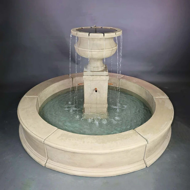 Piazza Aventino Concrete Easy Pond Fountain - Giannini #1791