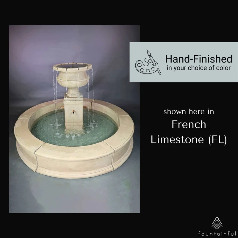 Piazza Aventino Concrete Easy Pond Fountain - Giannini #1791