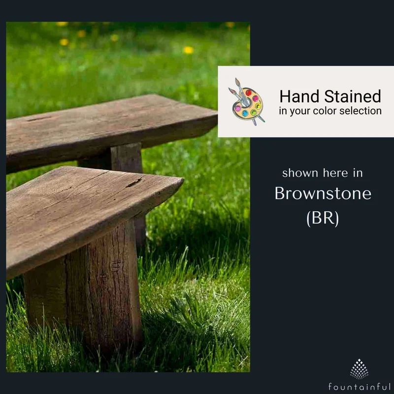 Small Bois Concrete Garden Bench - Campania #BE126