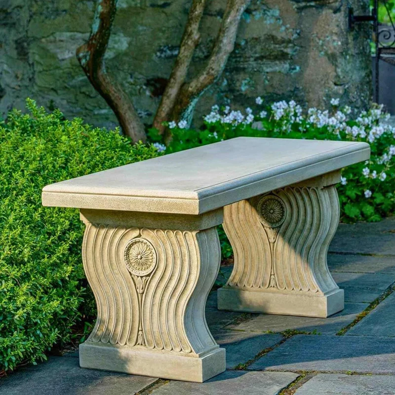 Neo Classic Concrete Garden Bench - Campania #BE147