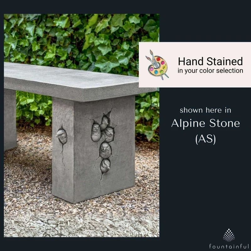 Birdhouse Concrete Garden Bench - Campania #BE144