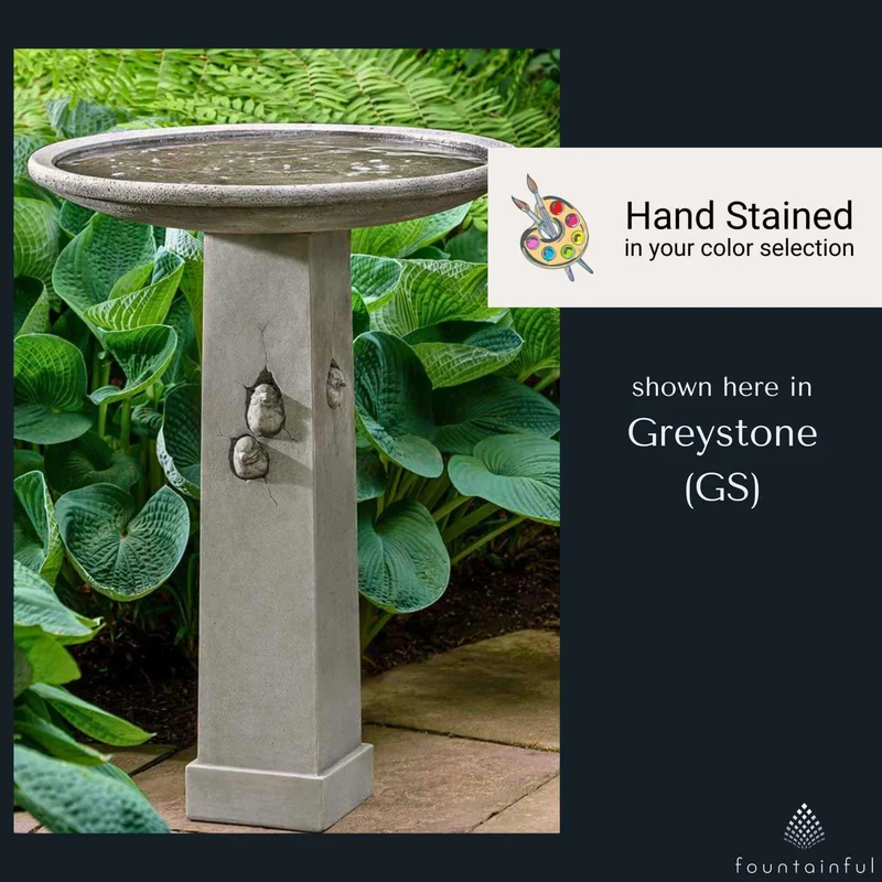 The Birdhouse Concrete Bird Bath - Campania #B191