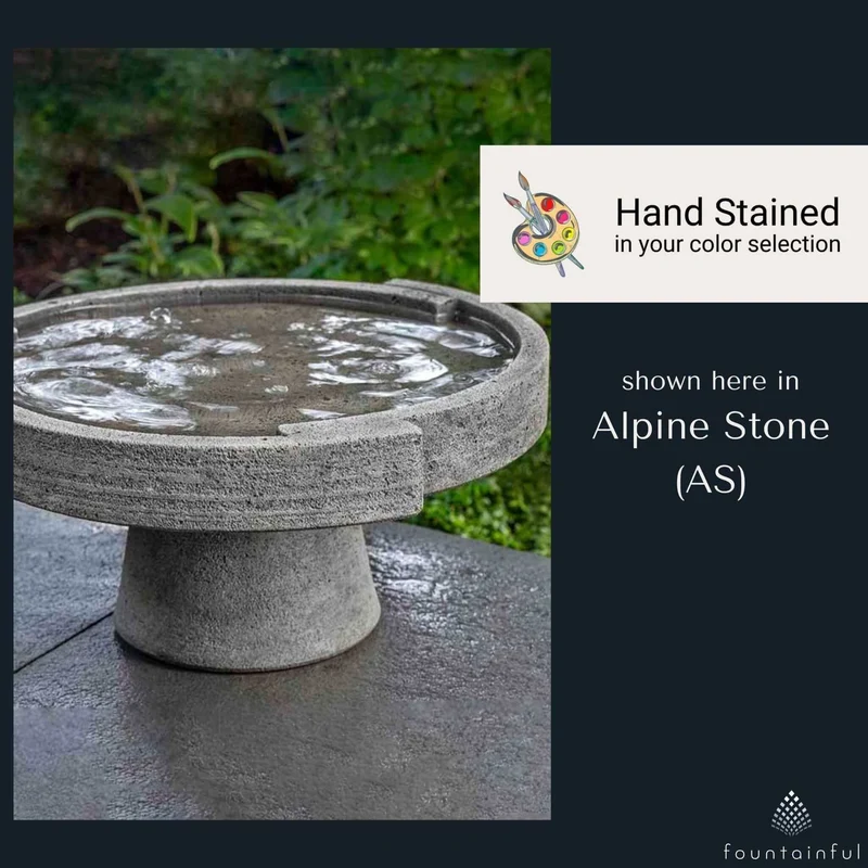 Concept Low Concrete Bird Bath - Campania #B187