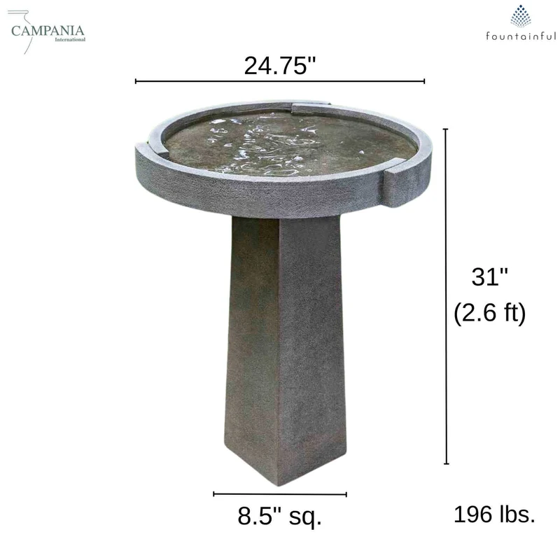 Concept Concrete Bird Bath - Campania #B185