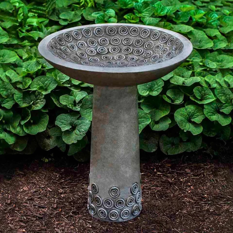 Cirrus Concrete Bird Bath - Campania #B161