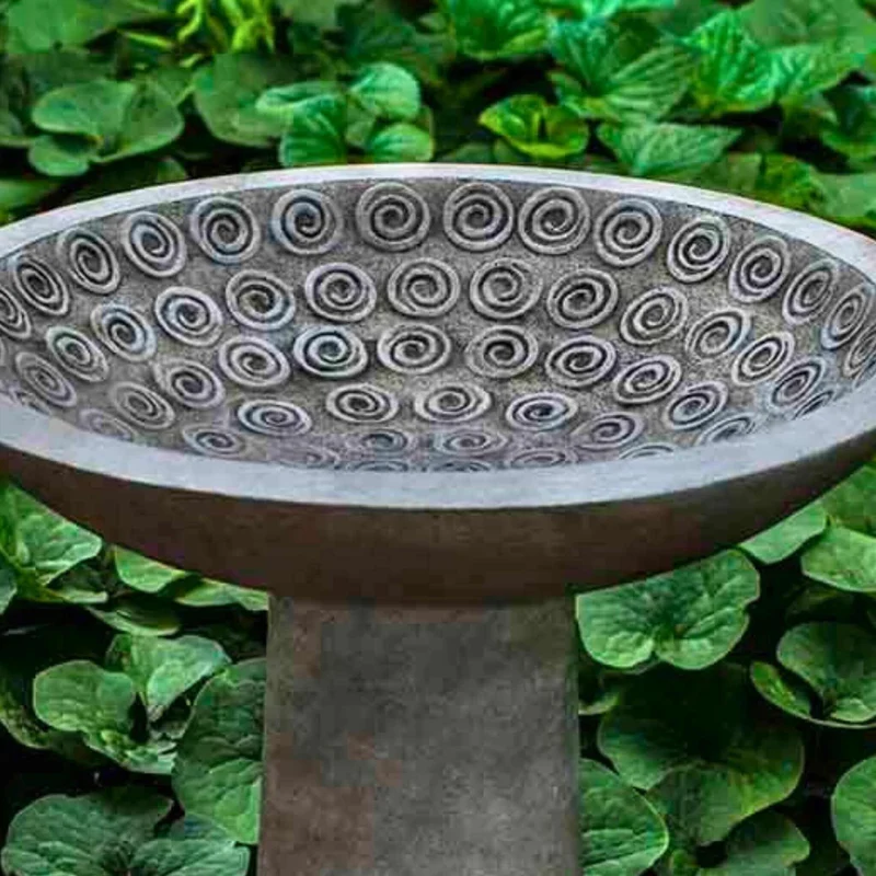 Cirrus Concrete Bird Bath - Campania #B161