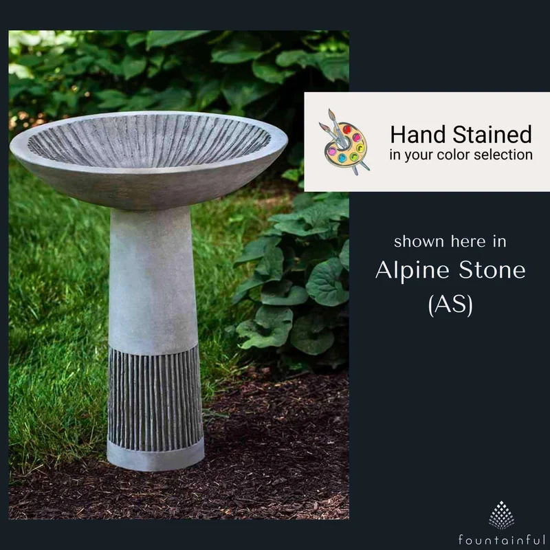 Equinox Concrete Bird Bath - Campania #B159
