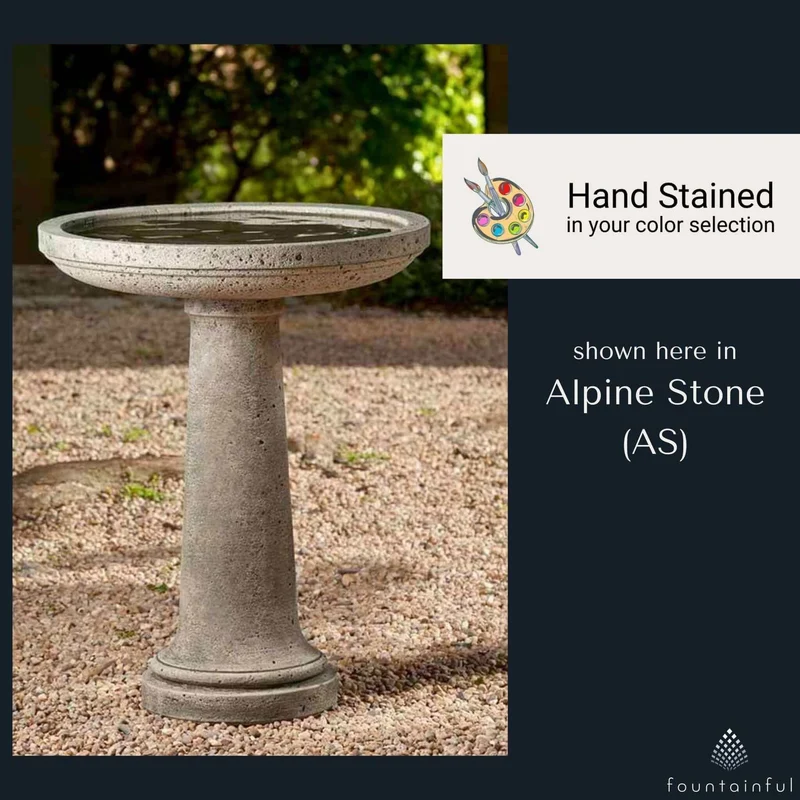 Isleboro Concrete Bird Bath - Campania #B146