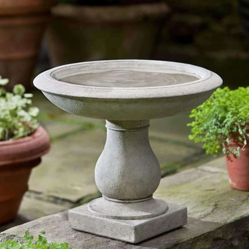 Beauvoir Concrete Bird Bath - Campania #B141
