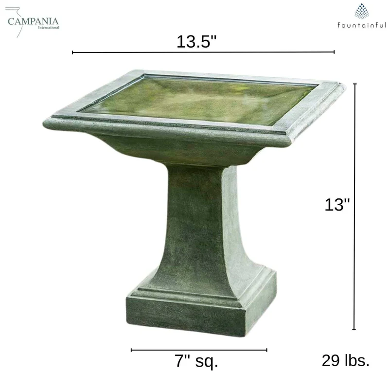 Avery Concrete Bird Bath - Campania #B153