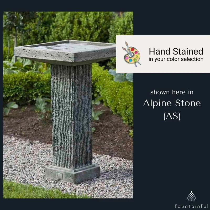 Reef Point Concrete Bird Bath - Campania #B130