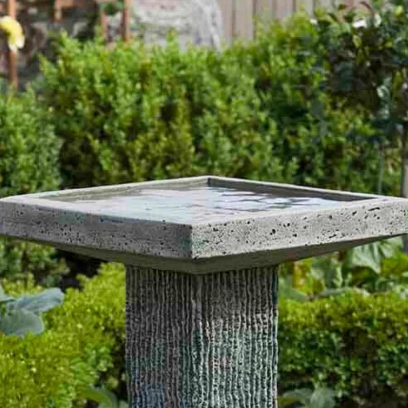 Reef Point Concrete Bird Bath - Campania #B130