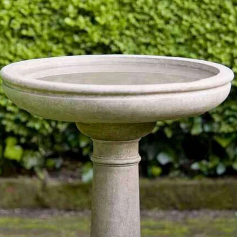 Williamsburg Tea Table Concrete Bird Bath - Campania #B120