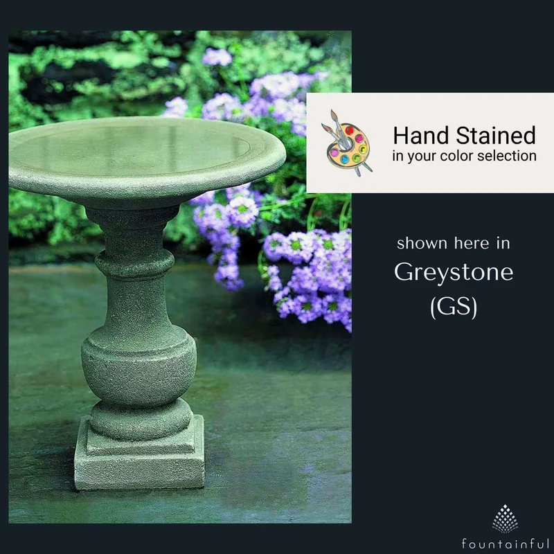 Siena Concrete Bird Bath - Campania #B075