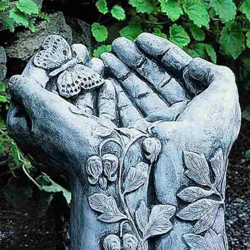 Mariposa Concrete Bird Bath - Campania #B033