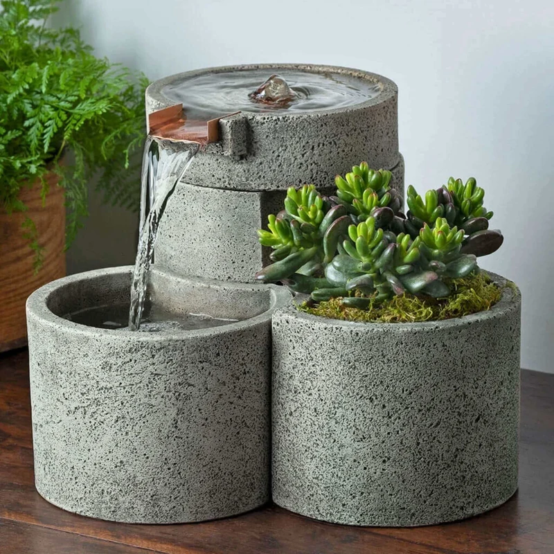 Venn Concrete Tabletop Fountain - Campania #FT406
