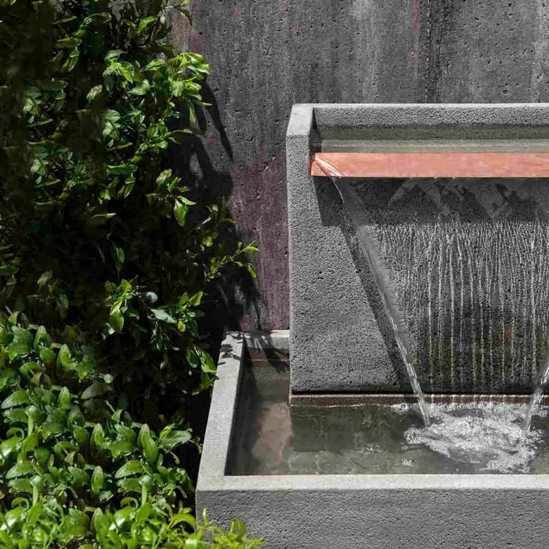 Falling Water 2 Concrete Wall Fountain - Campania #FT295
