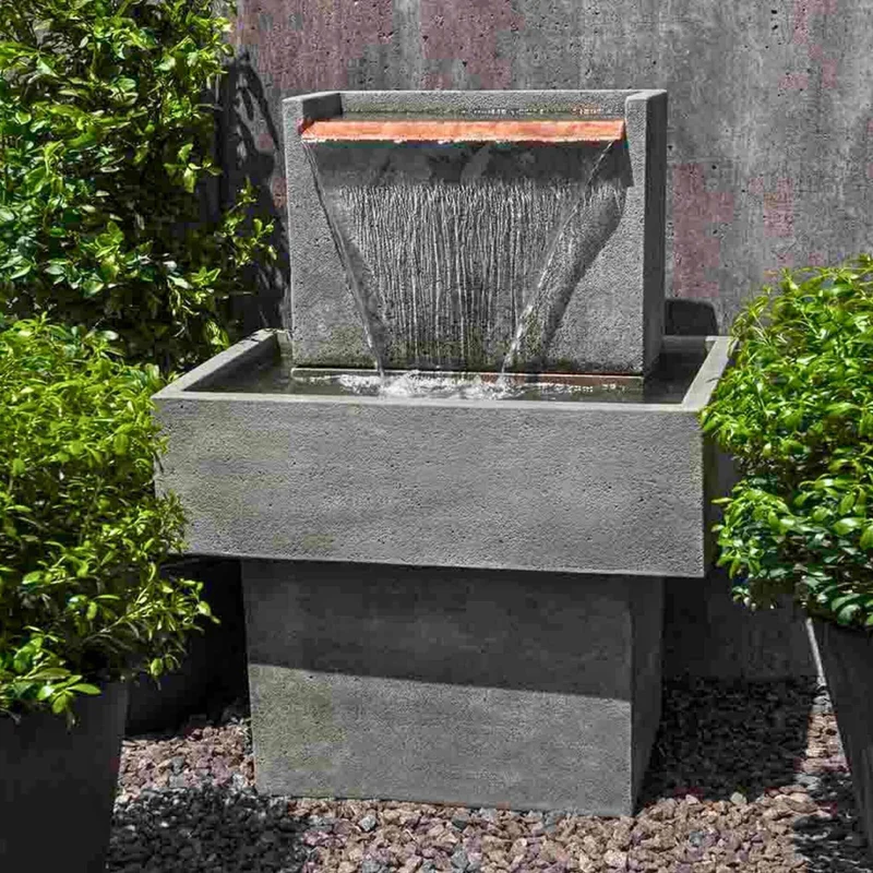Falling Water 1 Concrete Wall Fountain - Campania #FT286