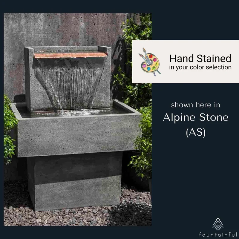 Falling Water 1 Concrete Wall Fountain - Campania #FT286