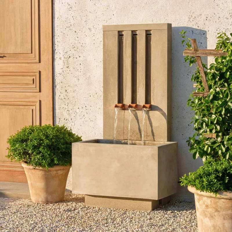 Mondrian Tall Concrete Wall Fountain - Campania #FT380