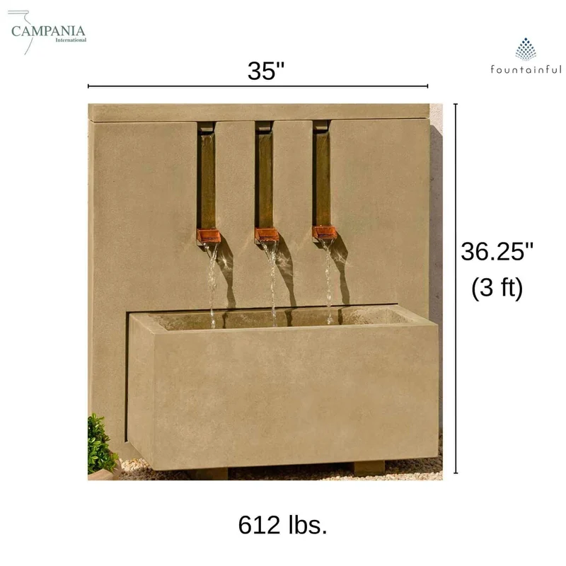 Mondrian Concrete Wall Fountain - Campania #FT379