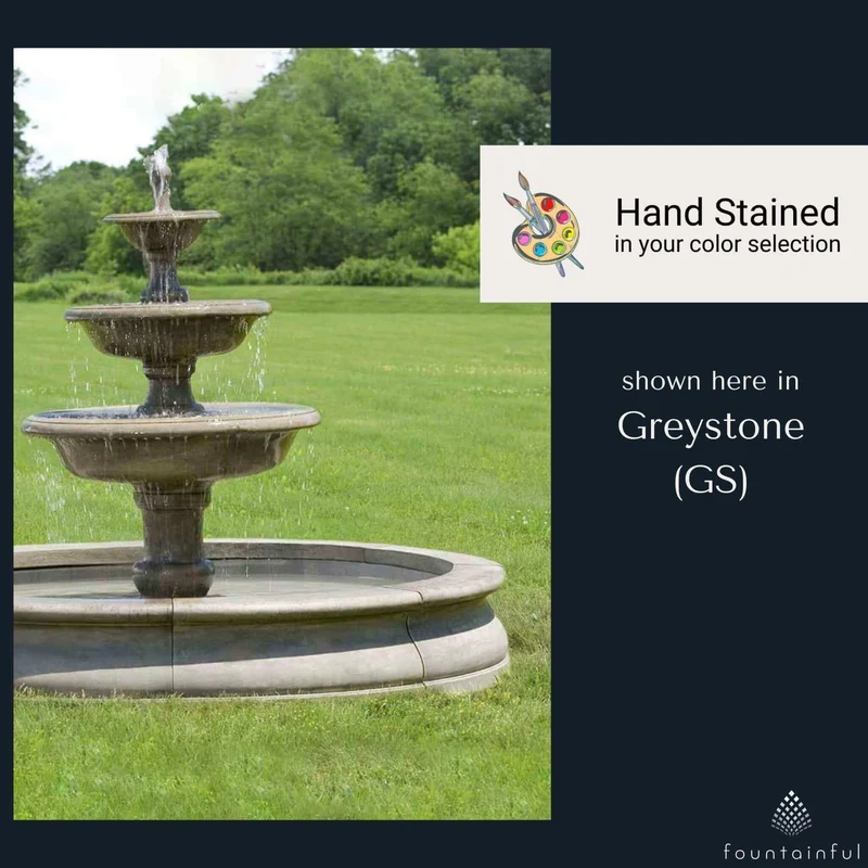 Newport 3-Tier Concrete Fountain - Campania #FT0124