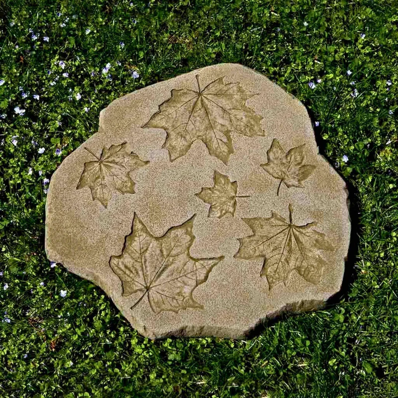 Sugar Maple Concrete Round Stepping Stone - Campania #E117