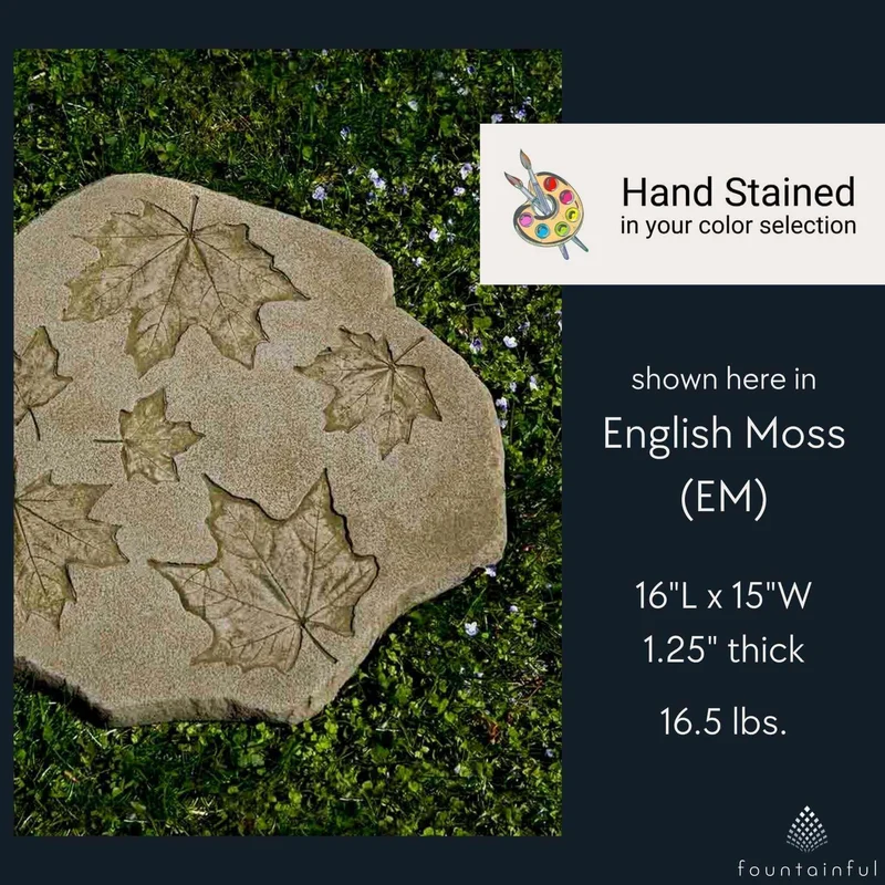 Sugar Maple Concrete Round Stepping Stone - Campania #E117