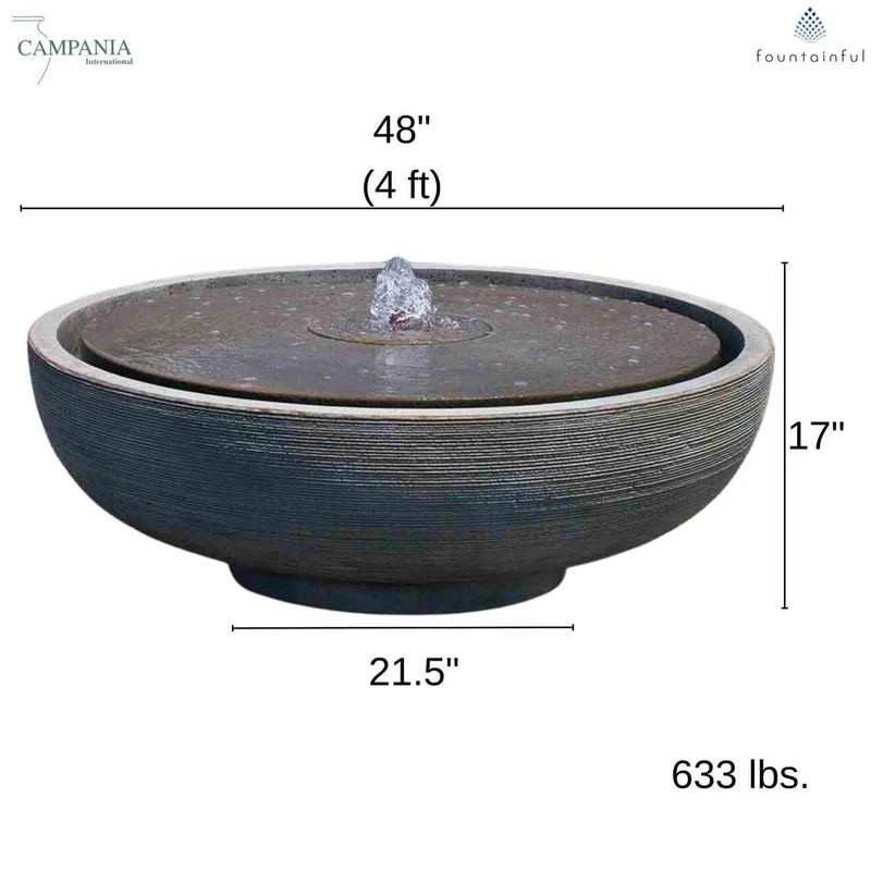 Large Girona Concrete Bowl Fountain - Campania #FT300