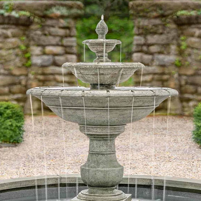 Savannah Estate 3-Tier Concrete Fountain - Campania #FT423