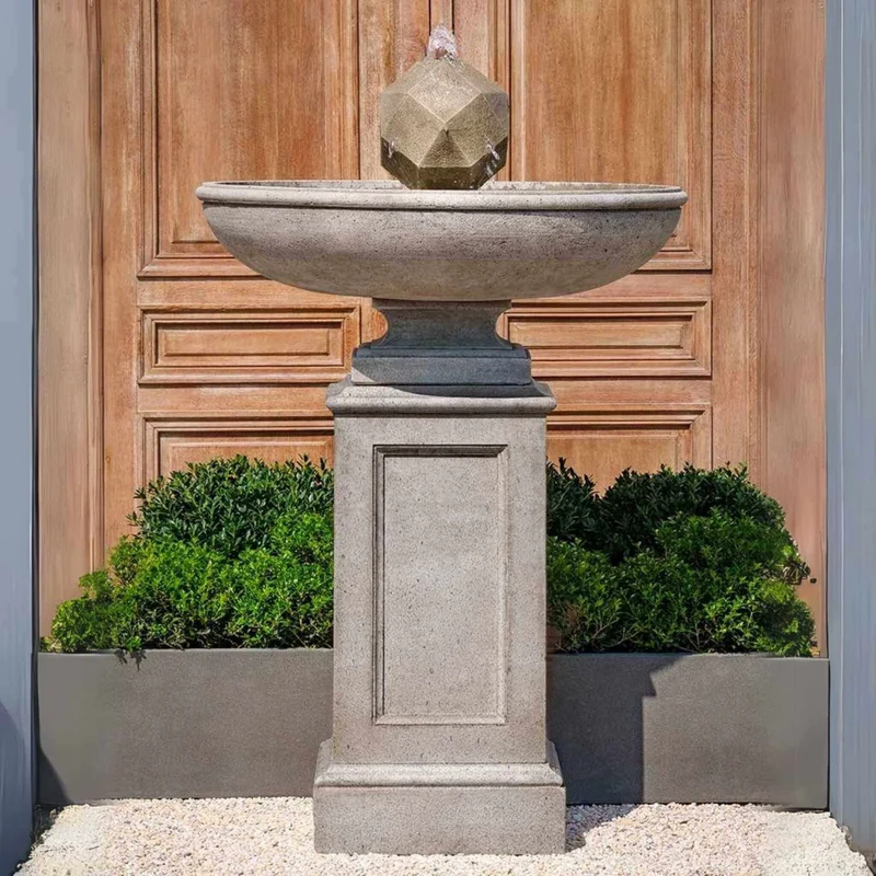 Polyhedron Concrete Fountain - Campania #FT420