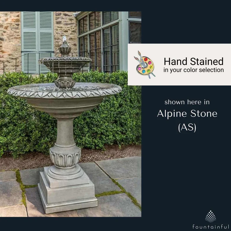 Richmond Hill 2-Tier Concrete Fountain - Campania #FT387