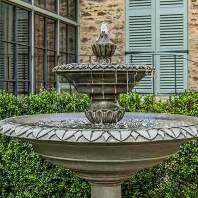 Richmond Hill 2-Tier Concrete Fountain - Campania #FT387