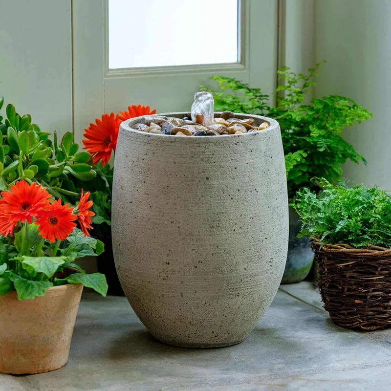Bebel Pebble Concrete Fountain - Campania #FT363