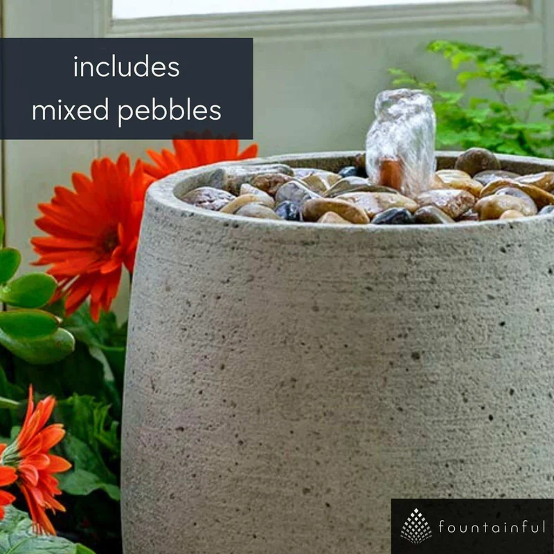 Bebel Pebble Concrete Fountain - Campania #FT363