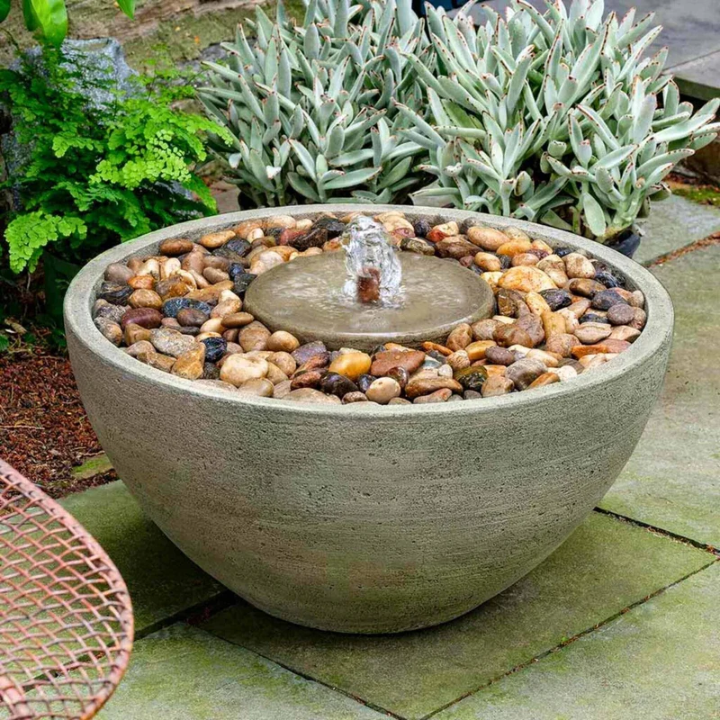 Portola Pebble Concrete Fountain - Campania #FT359