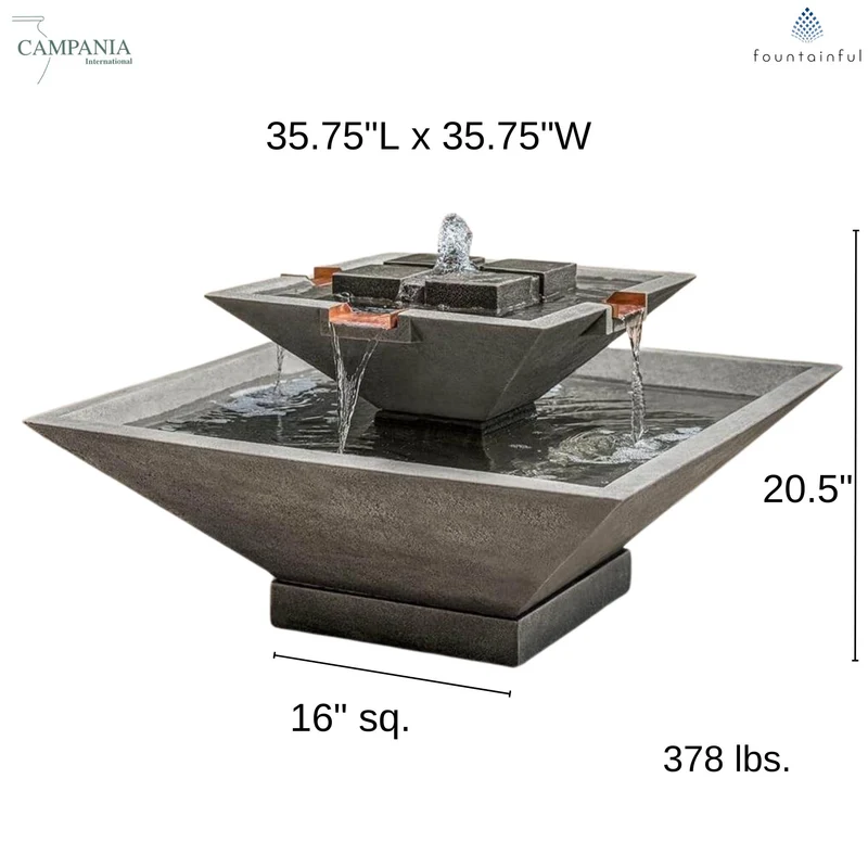 Facet Concrete Fountain - Campania #FT347