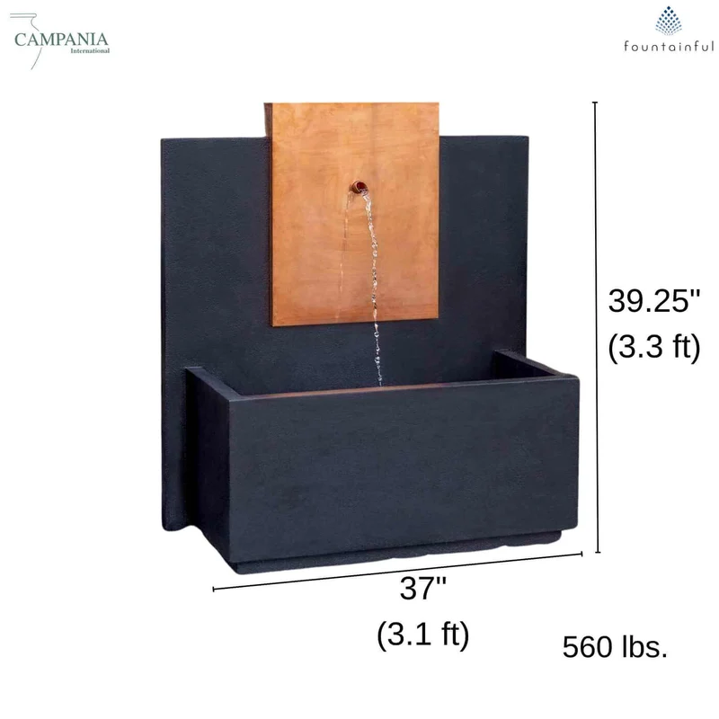 The MC3 Concrete Wall Fountain - Campania #FT333