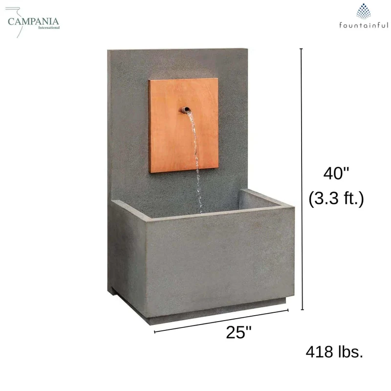 The MC2 Concrete Wall Fountain - Campania #FT332