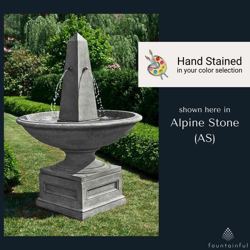 Condotti Obelisk Concrete Fountain - Campania #FT293