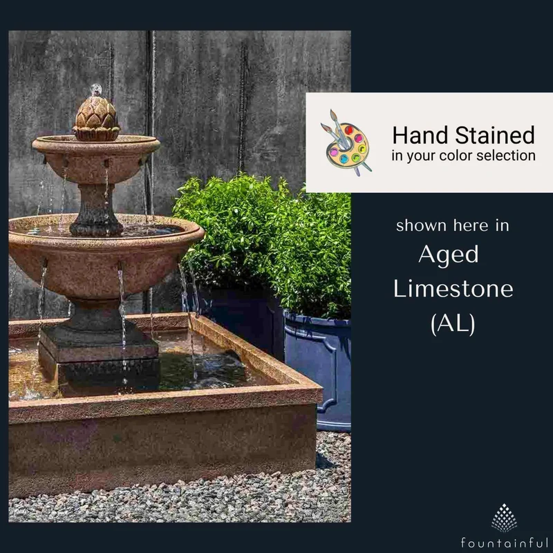 La Mirande 2-Tier Concrete Fountain - Campania #FT289