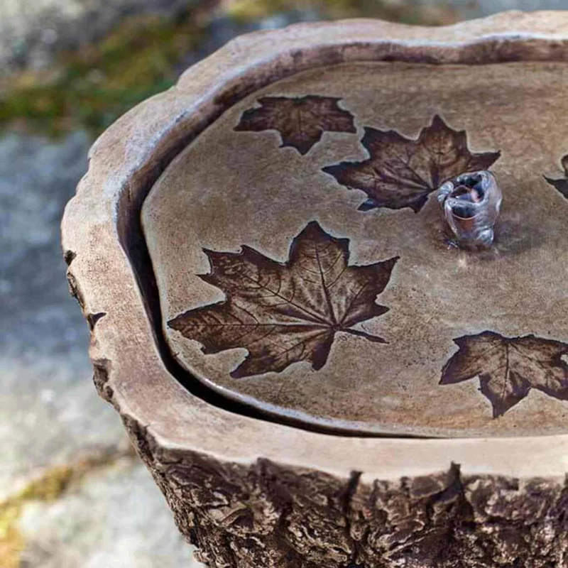 Adirondack Concrete Tree Trunk Fountain - Campania #FT258
